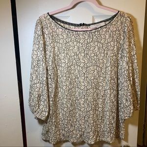Loft Floral Lace Blouse
